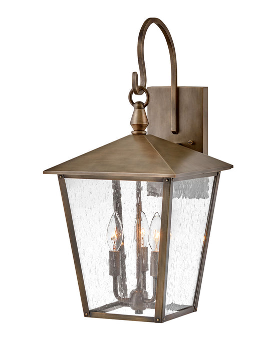 Huntersfield Large Wall Mount Lantern in Burnished Bronze