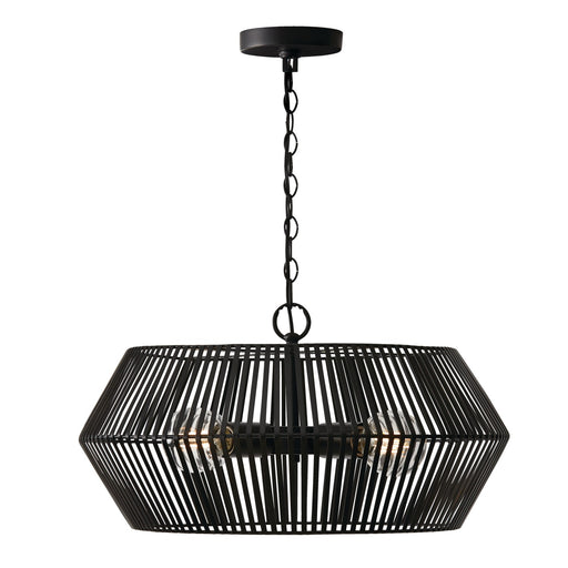 Kaiya Four Light Pendant in Matte Black