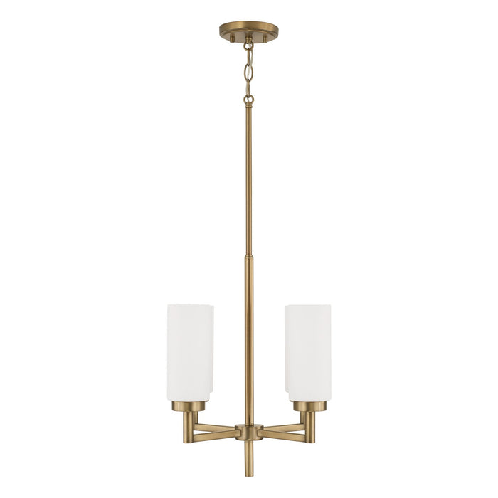 Alyssa Four Light Pendant in Aged Brass