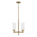 Alyssa Four Light Pendant in Aged Brass