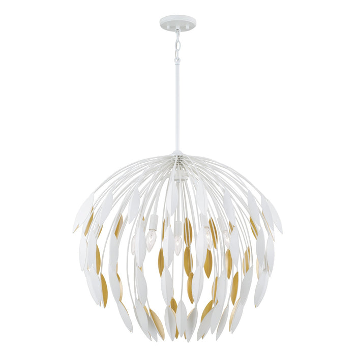 Margeaux Five Light Pendant in Matte White