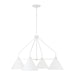 Alden Four Light Chandelier in Matte White