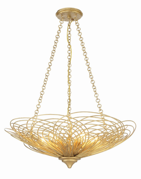 Doral 6-Light Chandelier in Renaissance Gold by Crystorama - MPN DOR-B7706-RG