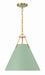 Xavier 3-Light Pendant in Vibrant Gold & Green by Crystorama - MPN XAV-B8305-VG-GR