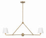 Xavier 2-Light Chandelier in Vibrant Gold & White by Crystorama - MPN XAV-B9302-VG-WH