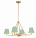 Xavier 4-Light Chandelier in Vibrant Gold & Green by Crystorama - MPN XAV-B9304-VG-GR