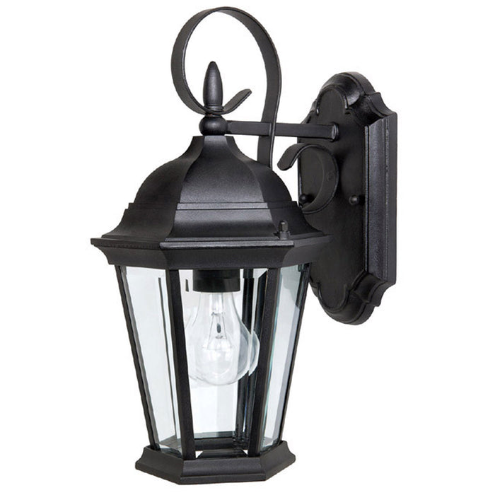 Carriage House 1 Light Outdoor Wall Lantern in Black