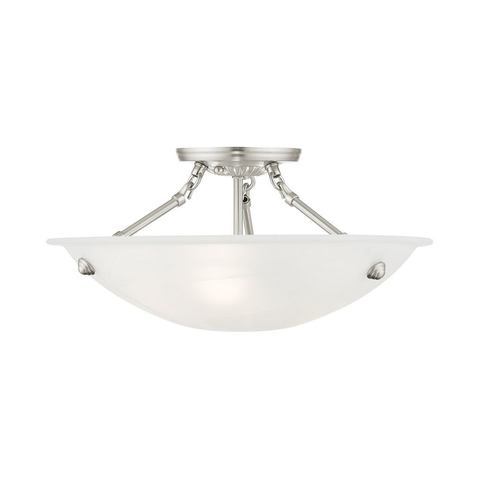 Oasis 3 Light Ceiling Mount in Brushed Nickel