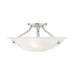 Oasis 3 Light Ceiling Mount in Brushed Nickel