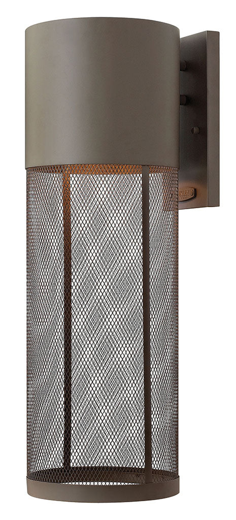 Aria Large Wall Mount Lantern in Buckeye Bronze