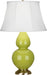 Robert Abbey (1663) Double Gourd Table Lamp with Ivory Stretched Fabric Shade