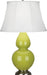 Robert Abbey (1673) Double Gourd Table Lamp with Ivory Stretched Fabric Shade