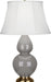 Robert Abbey (1748) Double Gourd Table Lamp with Ivory Stretched Fabric Shade