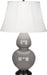 Robert Abbey (1749) Double Gourd Table Lamp with Ivory Stretched Fabric Shade