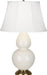 Robert Abbey (1754) Double Gourd Table Lamp with Ivory Stretched Fabric Shade