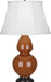 Robert Abbey (1758) Double Gourd Table Lamp with Ivory Stretched Fabric Shade