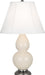 Robert Abbey (1776) Small Double Gourd Accent Lamp with Ivory Stretched Fabric Shade