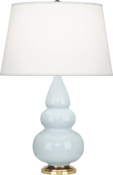 Robert Abbey (251X) Small Triple Gourd Accent Lamp with Pearl Dupioni Fabric Shade