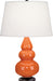 Robert Abbey (262X) Small Triple Gourd Accent Lamp with Pearl Dupioni Fabric Shade