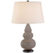 Robert Abbey (269X) Small Triple Gourd Accent Lamp with Pearl Dupioni Fabric Shade