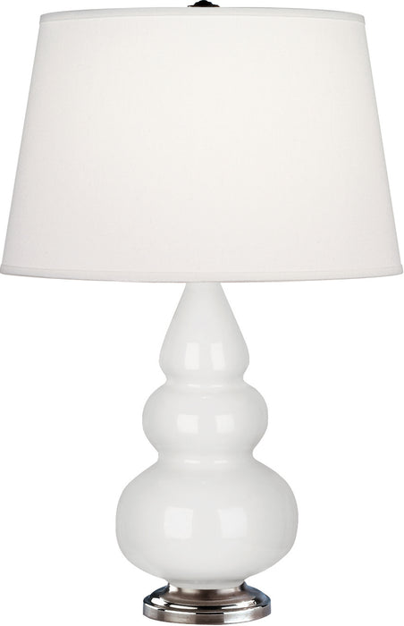 Robert Abbey (281X) Small Triple Gourd Accent Lamp with Pearl Dupioni Fabric Shade