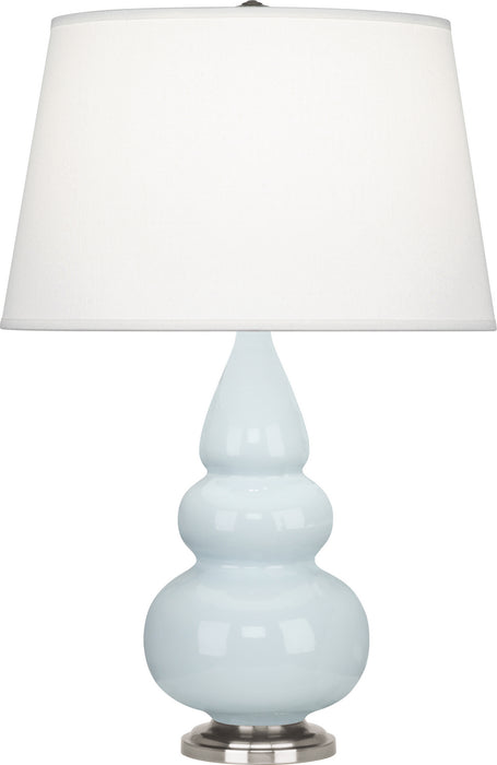 Robert Abbey (291X) Small Triple Gourd Accent Lamp with Pearl Dupioni Fabric Shade