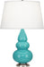 Robert Abbey (292X) Small Triple Gourd Accent Lamp with Pearl Dupioni Fabric Shade