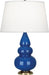 Robert Abbey (296X) Small Triple Gourd Accent Lamp with Pearl Dupioni Fabric Shade