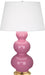 Robert Abbey (318X) Triple Gourd Table Lamp with Pearl Dupioni Fabric Shade