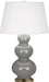 Robert Abbey (319X) Triple Gourd Table Lamp with Pearl Dupioni Fabric Shade