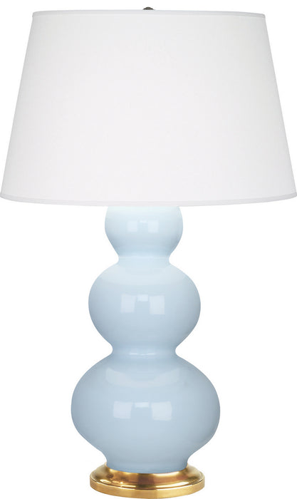 Robert Abbey (321X) Triple Gourd Table Lamp with Pearl Dupioni Fabric Shade