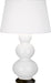 Robert Abbey (331X) Triple Gourd Table Lamp with Pearl Dupioni Fabric Shade