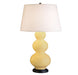 Robert Abbey (337X) Triple Gourd Table Lamp with Pearl Dupioni Fabric Shade