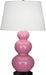 Robert Abbey (338X) Triple Gourd Table Lamp with Pearl Dupioni Fabric Shade