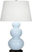 Robert Abbey (341X) Triple Gourd Table Lamp with Pearl Dupioni Fabric Shade