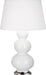 Robert Abbey (351X) Triple Gourd Table Lamp with Pearl Dupioni Fabric Shade