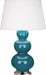 Robert Abbey (363X) Triple Gourd Table Lamp with Pearl Dupioni Fabric Shade