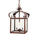 Milo Small Lantern with Glass in Rust