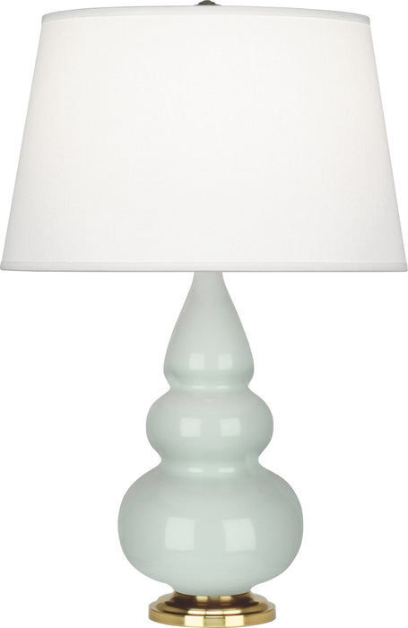 Robert Abbey (256X) Small Triple Gourd Accent Lamp with Pearl Dupioni Fabric Shade