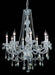 Verona 8-Light Chandelier in Chrome with Golden Teak (Smoky) Royal Cut Crystal