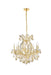 Maria Theresa 9-Light Chandelier in Gold with Golden Teak (Smoky) Royal Cut Crystal