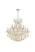 Maria Theresa 24-Light Chandelier in Chrome with Golden Teak (Smoky) Royal Cut Crystal