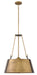 Cartwright Large Drum Pendant in Rustic Brass