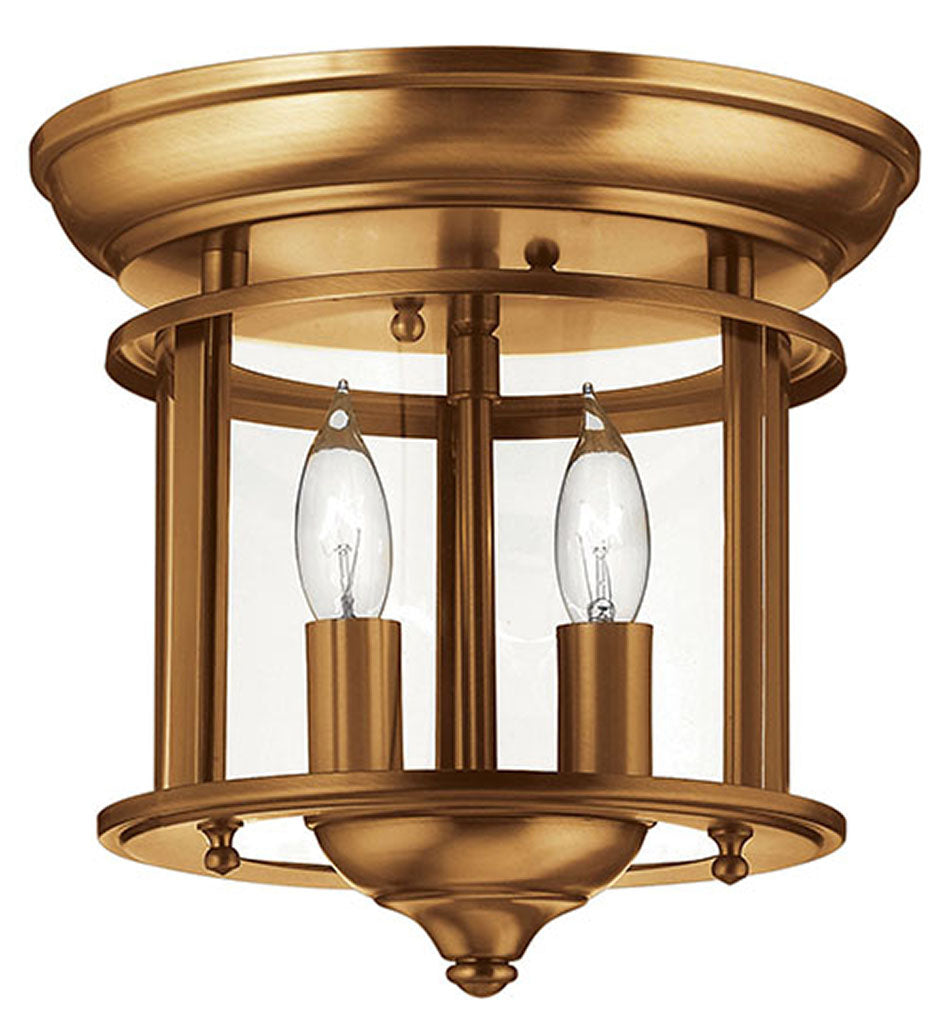 Gentry Small Flush Mount in Heirloom Brass