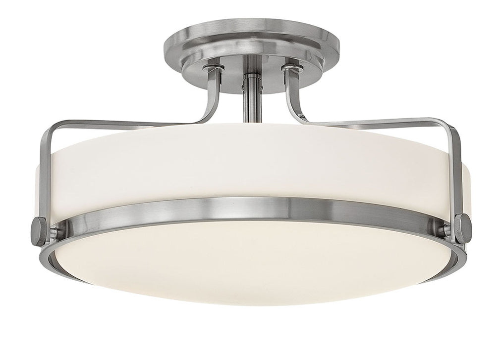 Harper Large Semi-Flush Mount in Brushed Nickel