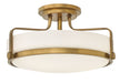 Harper Large Semi-Flush Mount in Heritage Brass