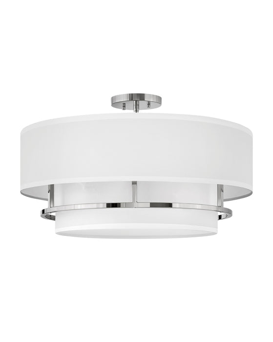 Graham Large Semi-Flush Mount in Polished Nickel