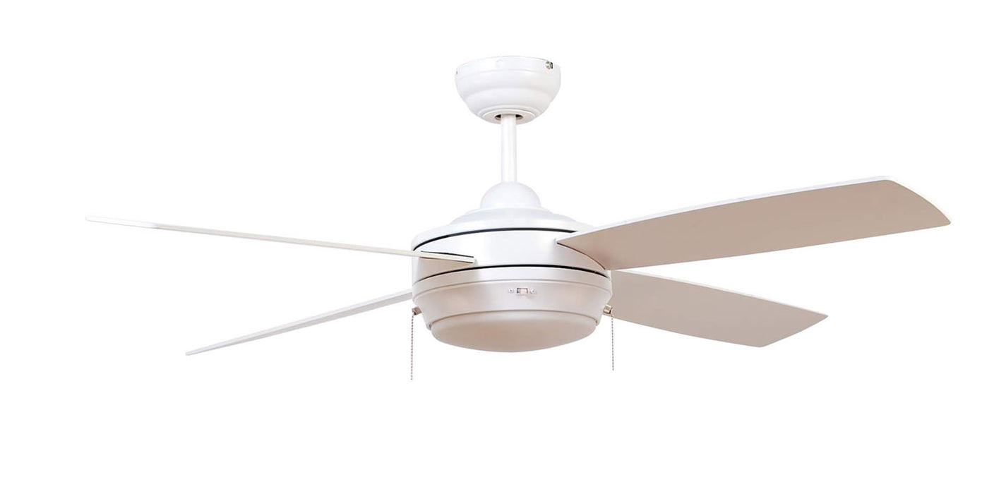 Laval 52" 1-Light Ceiling Fan in Matte White from Craftmade, item number LAV52MWW4LK-LED