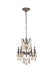 Rosalia 4-Light Pendant in Pewter with Golden Teak (Smoky) Royal Cut Crystal