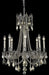 Rosalia 8-Light Chandelier in Pewter with Golden Teak (Smoky) Royal Cut Crystal